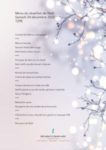 Menu de Noël - Restaurant Le Grand Large - Ile de Ré Menu de Noël - Restaurant Le Grand Large - Ile de Ré